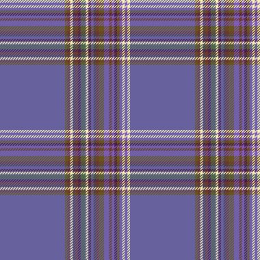 Ekose kumaşın dokuma vektörü mavi ve mor renklerde arkaplanı kusursuz kontrol et.