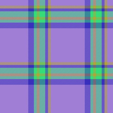 Mor ve mavi renklerde tekstil arka plan vektörü ekoseli dikdörtgen kumaş desenini kontrol et.