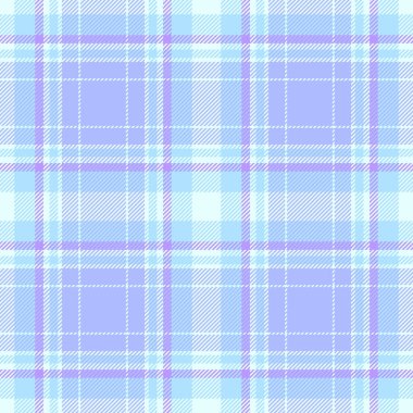 Desensiz arka plan kontrollü tartan desenli mavi ve açık renkli kumaş ekoseli.
