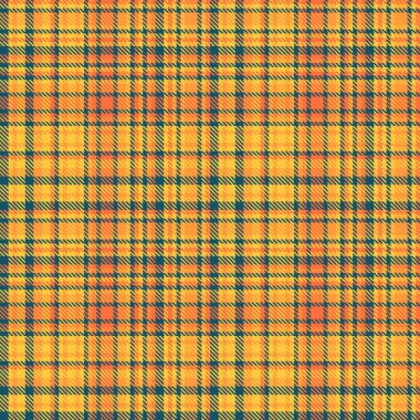 Arkaplanı turuncu ve kehribar rengi olan dikdörtgen kumaşlı ekose vektör desenli tartan deseni.