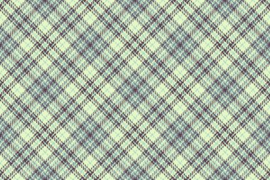 Işık ve pastel renklerde tekstil olmayan vektör kontrolüyle desenli ekose tartanın kumaş arkaplan dokusu.