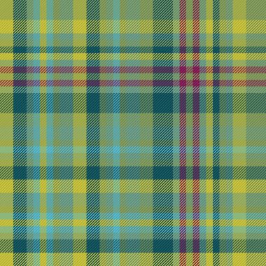 Arkaplan kumaşının tartan dokusu ekosesiz vektör deseni ile siyan ve yeşil renklerde kontrol edilsin.