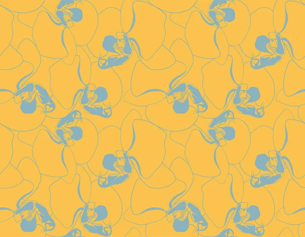 Floral Pattern Seamless Background Foliage Flower Wallpaper Design Nature Vector — Stok Vektör