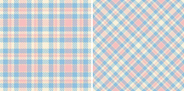 Plaid Check Textil Pozadí Tartan Vektor Vzorkem Bezešvé Textilie Textury — Stockový vektor