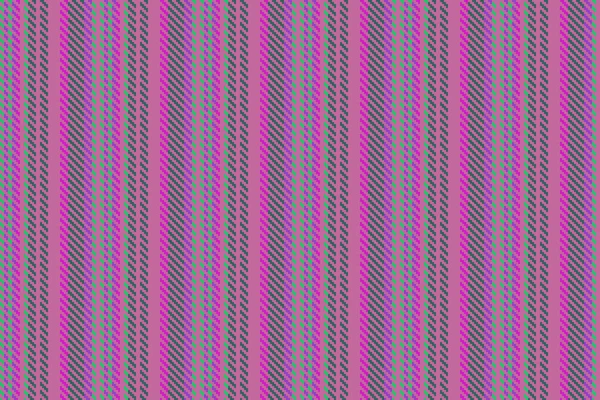 マゼンタとシアンの色でシームレスに垂直パターンのテクスチャを持つファブリックラインの背景のテキスタイルストライプベクトル — ストックベクタ