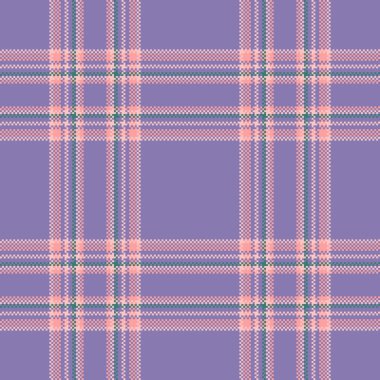 Ekose vektör desenli kumaş dokusu ve çivit ve açık renkli tartan arka plan tekstili.