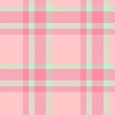 Aydınlık ve kırmızı renklerde kusursuz vektör deseni olan kumaş arkaplanını işaretleyen ekose kumaş tekstili.