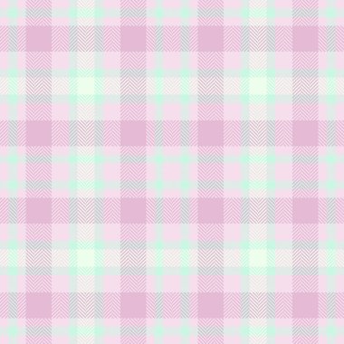 Kumaş dokusunun ekose desenli arka planında ışık ve bal çiği renklerinde dikişsiz bir tekstil vektörü var.