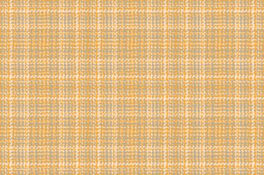 Pastel ve kehribar renklerinde arka plan ekose vektör desenli kumaş tartan kontrolünün kusursuz tekstil dokusu.