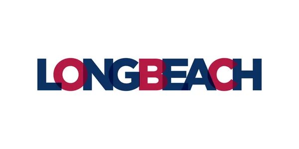 Long Beach California Usa Typografie Slogan Design Americké Logo Grafickým — Stockový vektor