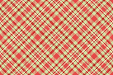 Tekstil vektör kumaşının ekose desenli kırmızı ve açık renkli arkaplansız tartan denetimi.
