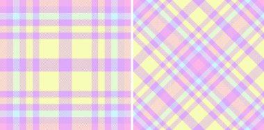 Bahar renklerinde düzensiz vektör arkaplanı olan kumaş desenli kumaş ekoseli kumaş..