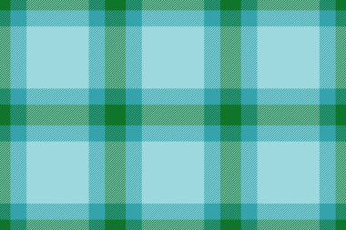 Ekoseli kumaş desen vektörünün kusursuz tartan arka planı ışık ve cyan renklerinde tekstil doku kontrolü ile.