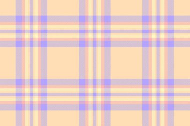 Şeftalili puf ve çivit rengi kumaş dokuma tartan tekstil dokusunu kontrol eden ekosesiz desen.