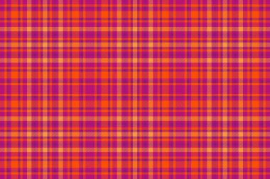 Pembe ve parlak renklerde desenli ekoseli ekose ekose kumaşlı desensiz kumaş kontrol vektörü.