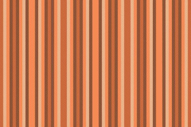 Dokuların tekstil vektör arkaplanı dikey ve turuncu ve siyah renkli kumaşsız desen çizgisi.