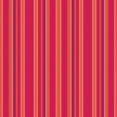 Kırmızı ve turuncu renklerde dikey bir desen çizgisi olan tekstil kumaş vektörünün dokusuz çizgileri.