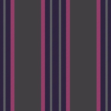 Kumaş arkaplan çizgileri gri ve koyu renkli tekstil ile dikey vektör şeridinin dokusuz deseni.
