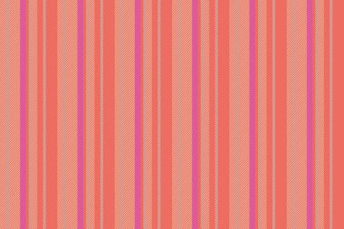 Dikey çizgili vektör kumaş deseni. Kırmızı ve turuncu renkli tekstil arkaplan çizgileri..