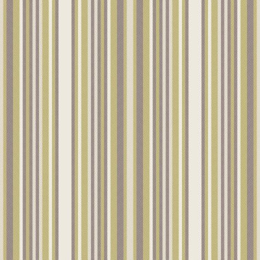 Desenli tekstil vektörünün dikey dokusu, beyaz ve sarı renkli dikişsiz arkaplan çizgileri..