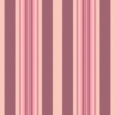 Açık pembe ve koyu renklerde dikey kumaşsız tekstil içeren vektör dokusu çizgilerinin desen çizgili arka planı.