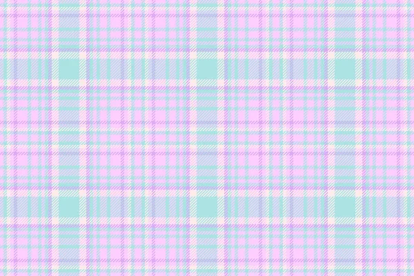 Background Check Textile Texture Seamless Tartan Vector Plaid Fabric Pattern — Stock Vector