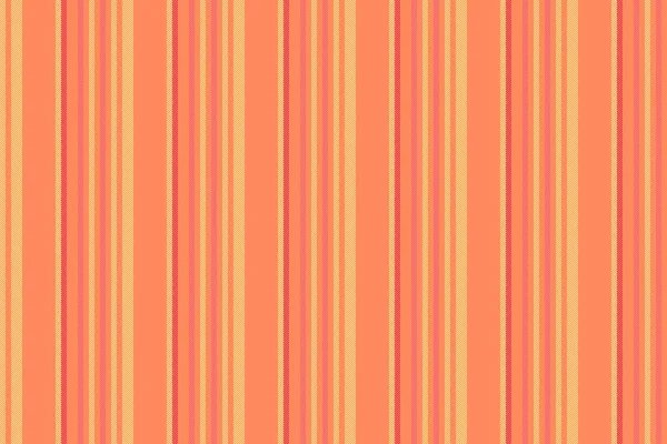 オレンジ色と黄色のファブリックベクトルの背景ストライプとテキスタイルパターンテクスチャのシームレスなライン — ストックベクタ