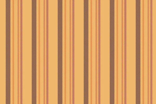 ファブリックライン垂直パターンとシームレスストライプ繊維の背景テクスチャベクトルオレンジと濃い色 — ストックベクタ
