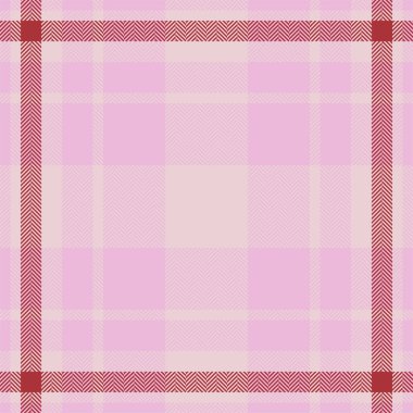 Ekose kontrol deseni pembe. Kusursuz kumaş dokusu. Tartan tekstil baskı tasarımı.