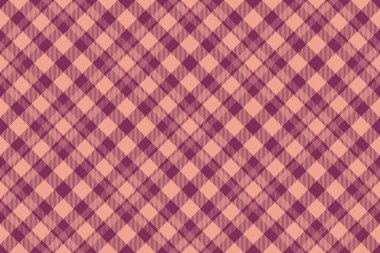 Tartan deseni, kırmızı ve pembe renklerde arka plan kumaşı ekoseli dokusu olmayan tekstil vektörü..