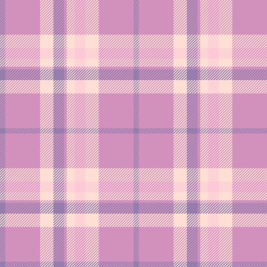 Açık ve pembe renklerde kumaşsız tartan desenli ekose desenlerin vektör arkaplan kontrolü.
