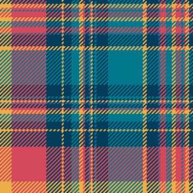 Tartan kumaş dikişsiz ve kırmızı renklerde kumaş desen vektörünün ekose kontrol arkaplanı.