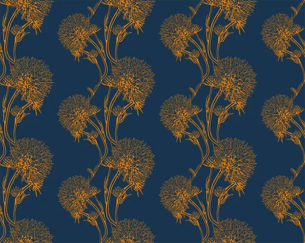 Цветочный Рисунок Бесшовный Фон Леса Цветочные Обои Дизайн Природы Векторная — стоковый вектор