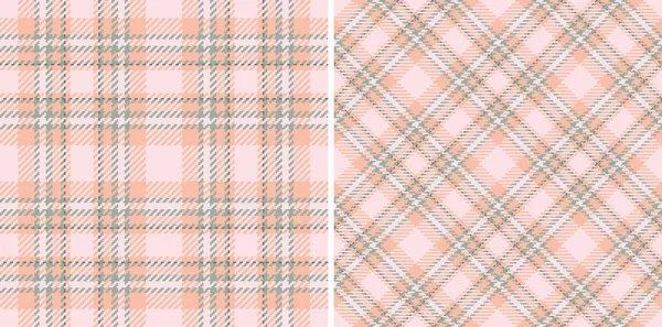 Fabric Seamless Check Vector Textile Pattern Plaid Texture Tartan Background — Stock Vector