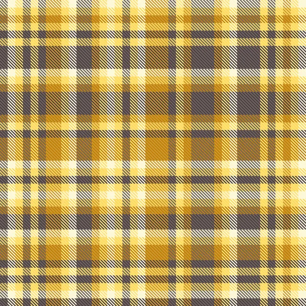 stock vector Textile vector pattern of check background texture with a plaid fabric tartan seamless in amber and dark colors.