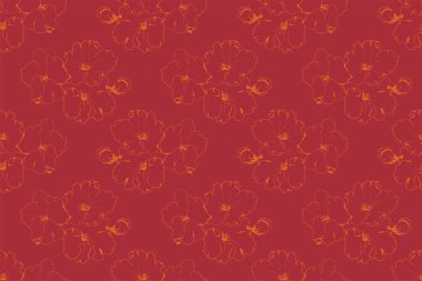 Floral pattern seamless background. Foliage and flower wallpaper design of nature. Vector illustration.
