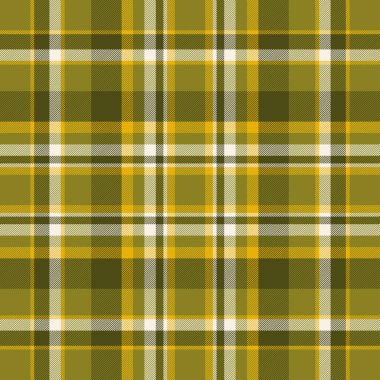 Düz desenli tekstil desenini sarı ve koyu renkli arkaplan tartan vektör kumaşı ile kontrol et.
