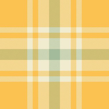 Kehribar ve açık renklerde ekose kumaş arkaplan tekstili ile kusursuz desenli tartan vektör denetimi.