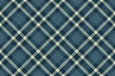Tekstil vektörsüz arka planı koyu ve siyanür renklerinde olan tartan ekoseli kumaş dokusu kontrolü.
