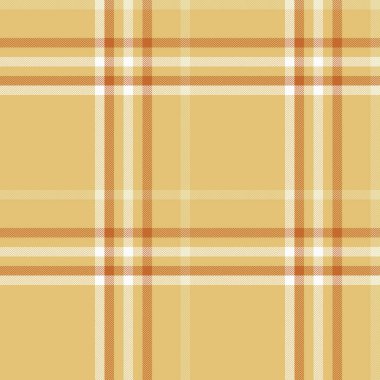 Kehribar ve turuncu renklerde vektör arkaplan tartan kontrollü dikişsiz ekose kumaşın tekstil dokusu.