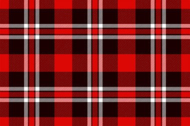 Ekoseli arka plan, kusursuz şablonu kırmızıyla kontrol et. Tekstil baskısı için vektör kumaş dokusu, ambalaj kağıdı, hediye kartı, duvar kağıdı düz tasarım.