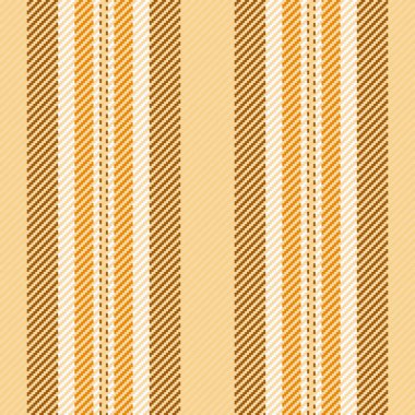 Çizgisiz arkaplan tekstil dikey dokusu, kehribar ve turuncu renklerde çizgi desen dokusu vektörü..
