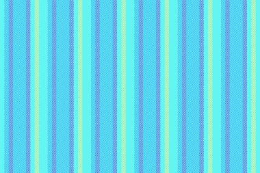 Desenli kumaş vektörünün dikey arkaplan çizgisi, dikişsiz desen çizgileri, gök mavisi ve cyan renklerinde tekstil çizgileri..
