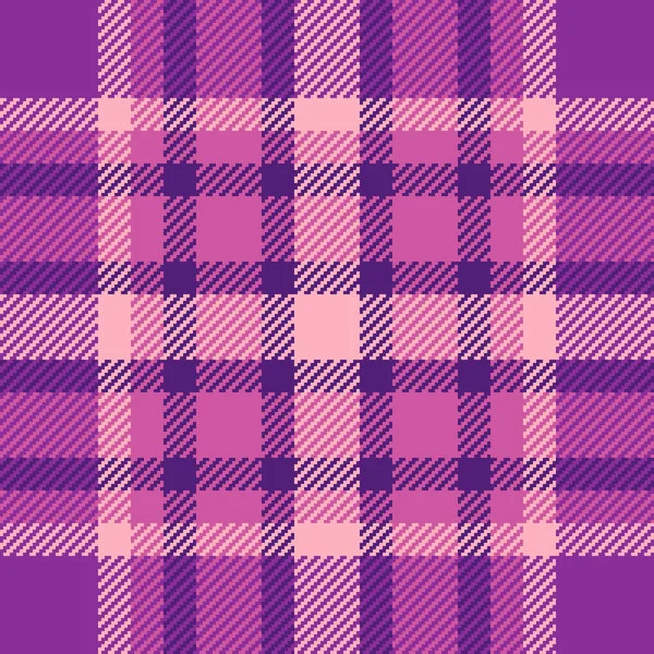 Plaid Tartan Fabric Pattern Vector Seamless Texture Background Check Textile — Stock Vector