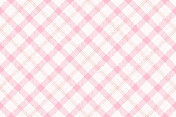 色泽为白色和粉色的无缝隙矢量背景织物织物的格子花纹 — 图库矢量图片