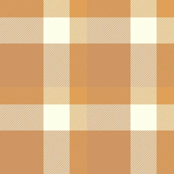 オレンジとライトの色でシームレス生地タータン繊維とチェックパターンベクトルの背景テクスチャ再生 — ストックベクタ