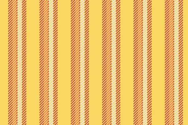 黄色と赤の色のファブリックラインシームレスストライプと垂直パターン繊維のテクスチャベクトルの背景 — ストックベクタ