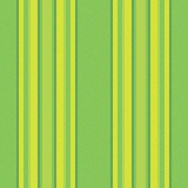 ライムと緑の色のライン垂直ベクトルファブリックとストライプシームレスな背景のパターンテクスチャ — ストックベクタ