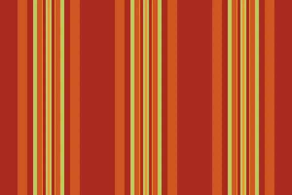 オレンジと赤の色でシームレスにストライプ垂直繊維とベクトル背景線のテクスチャパターン生地 — ストックベクタ