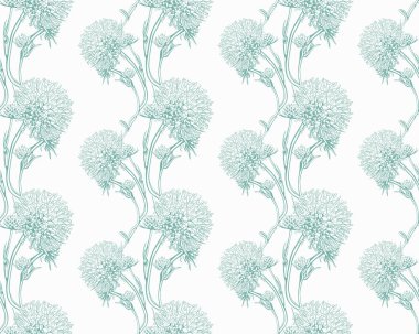 Floral pattern seamless background. Foliage and flower wallpaper design of nature. Vector illustration.